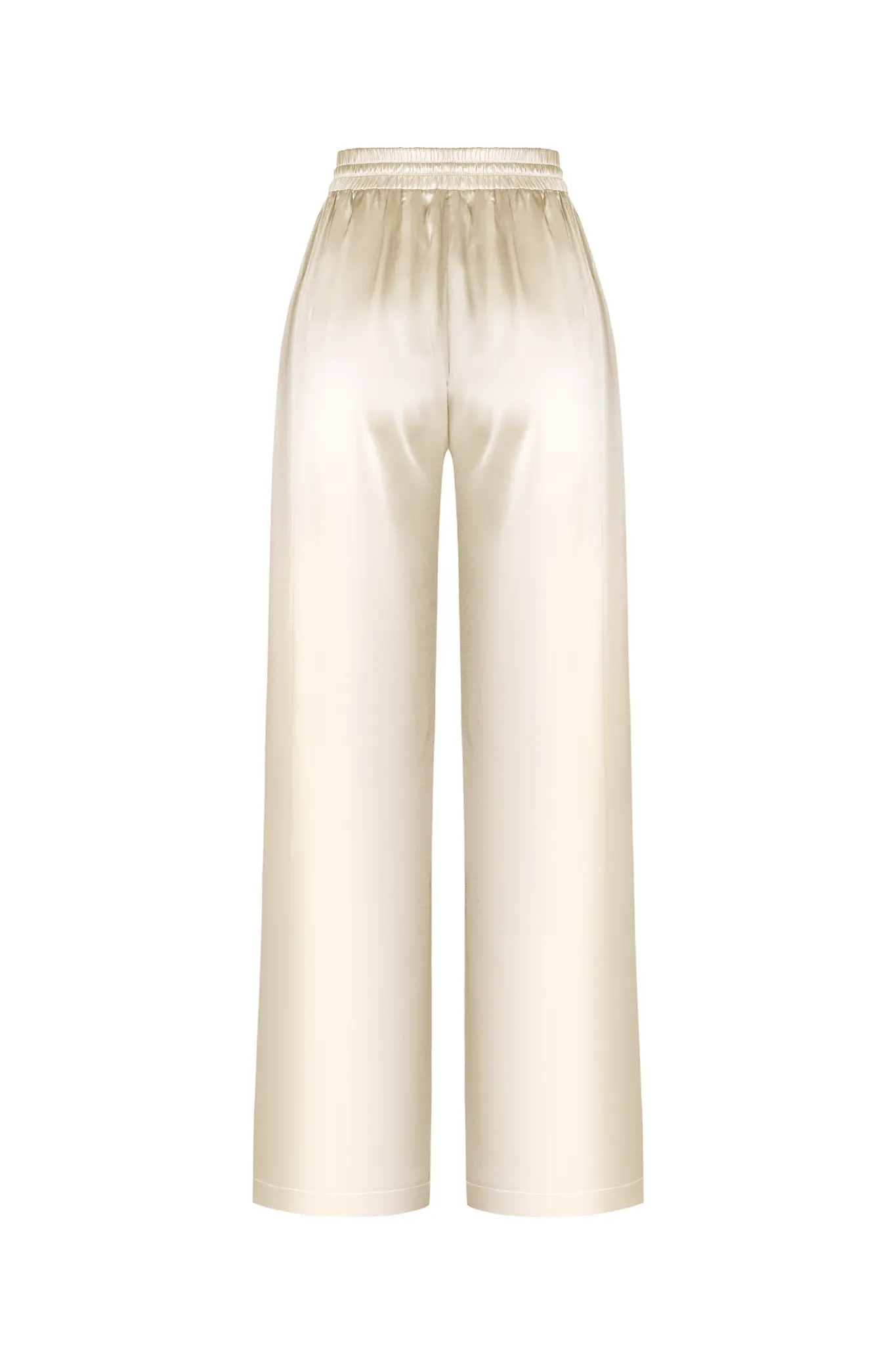 Ivoire Silk Wide-Leg Pants