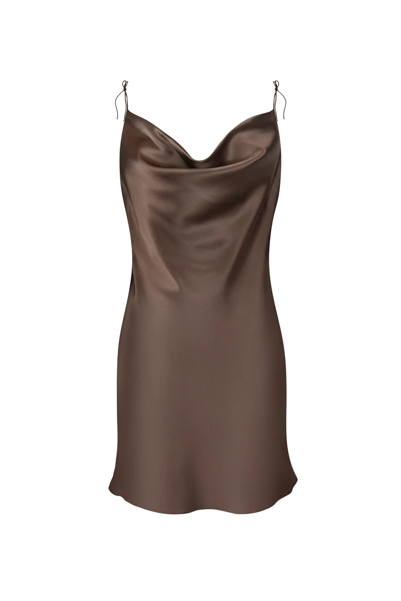 Cacao Silk Mini Dress