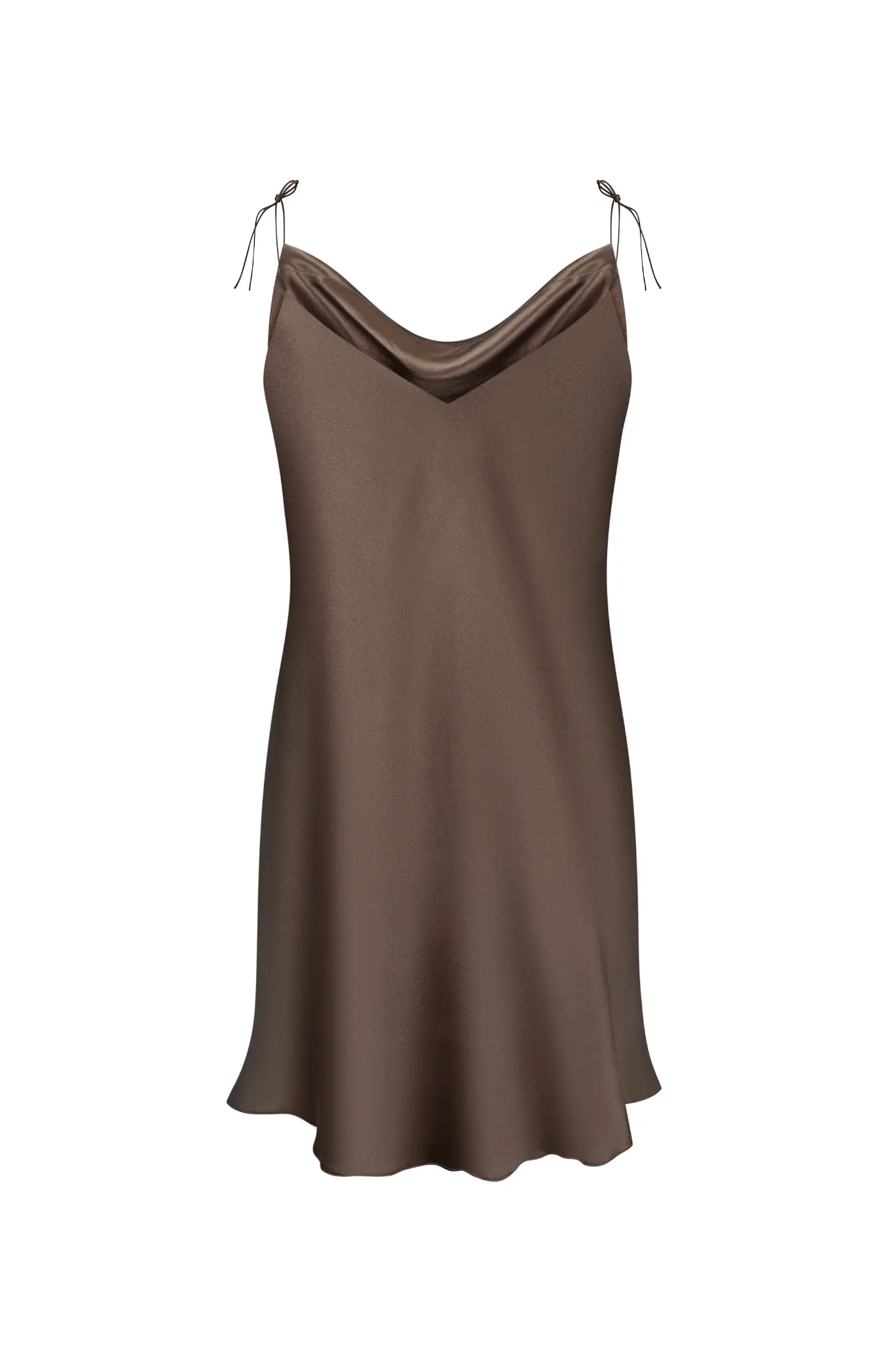 Cacao Silk Mini Dress