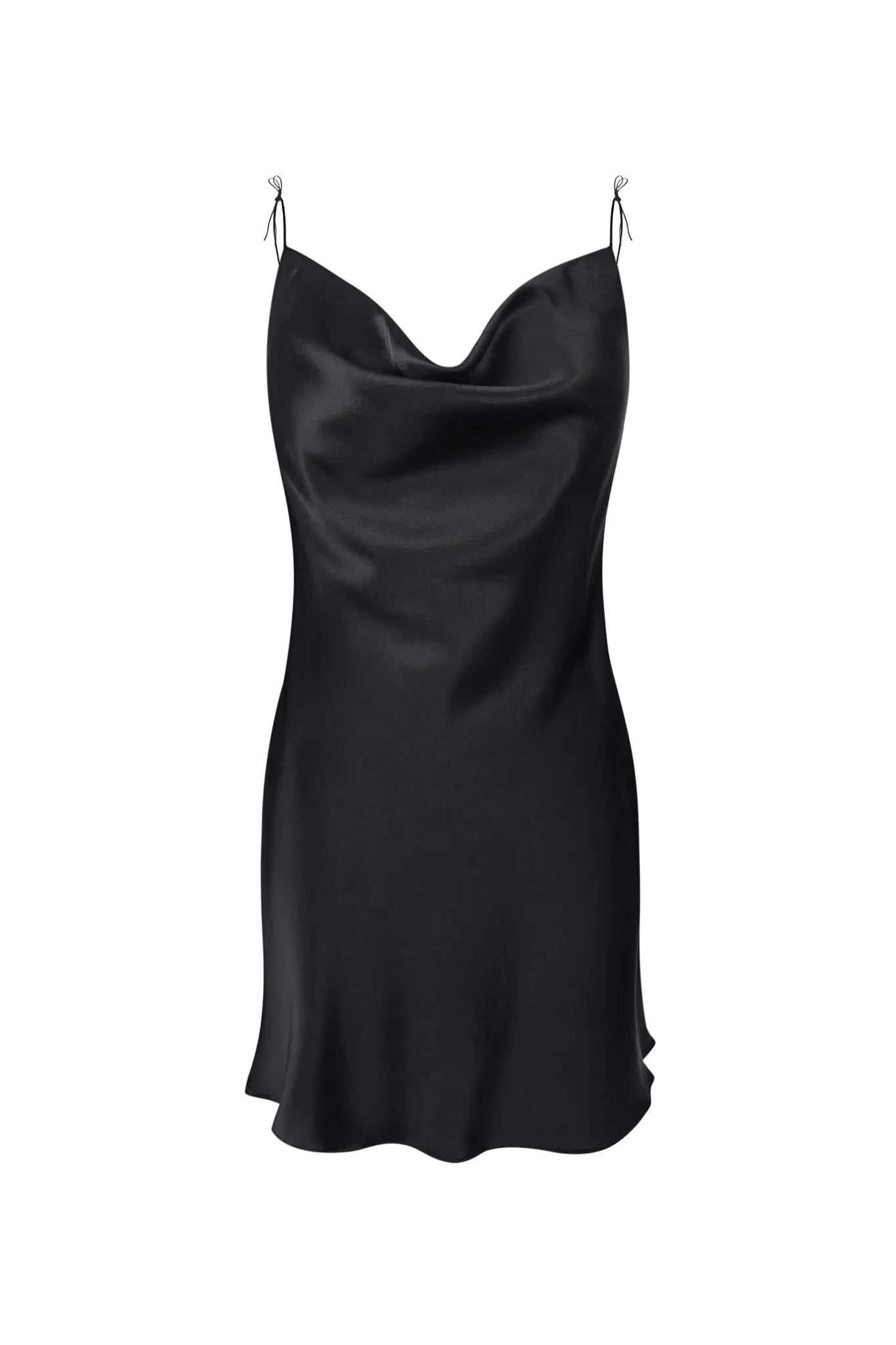 Noir Silk Mini Dress
