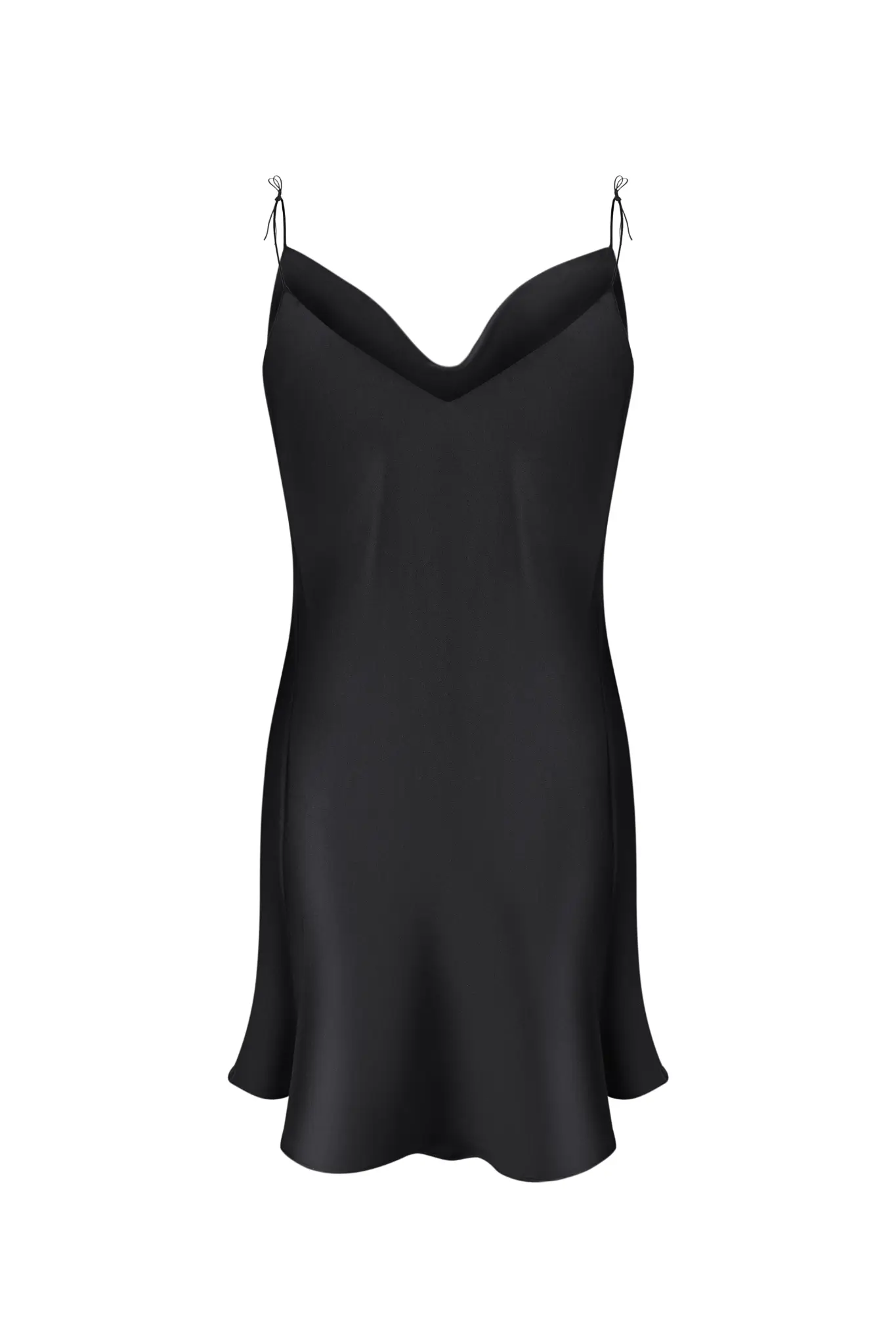 Noir Silk Mini Dress