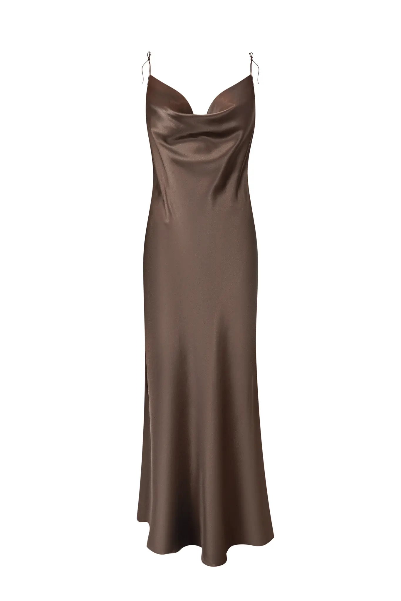 Cacao Silk Slip Dress