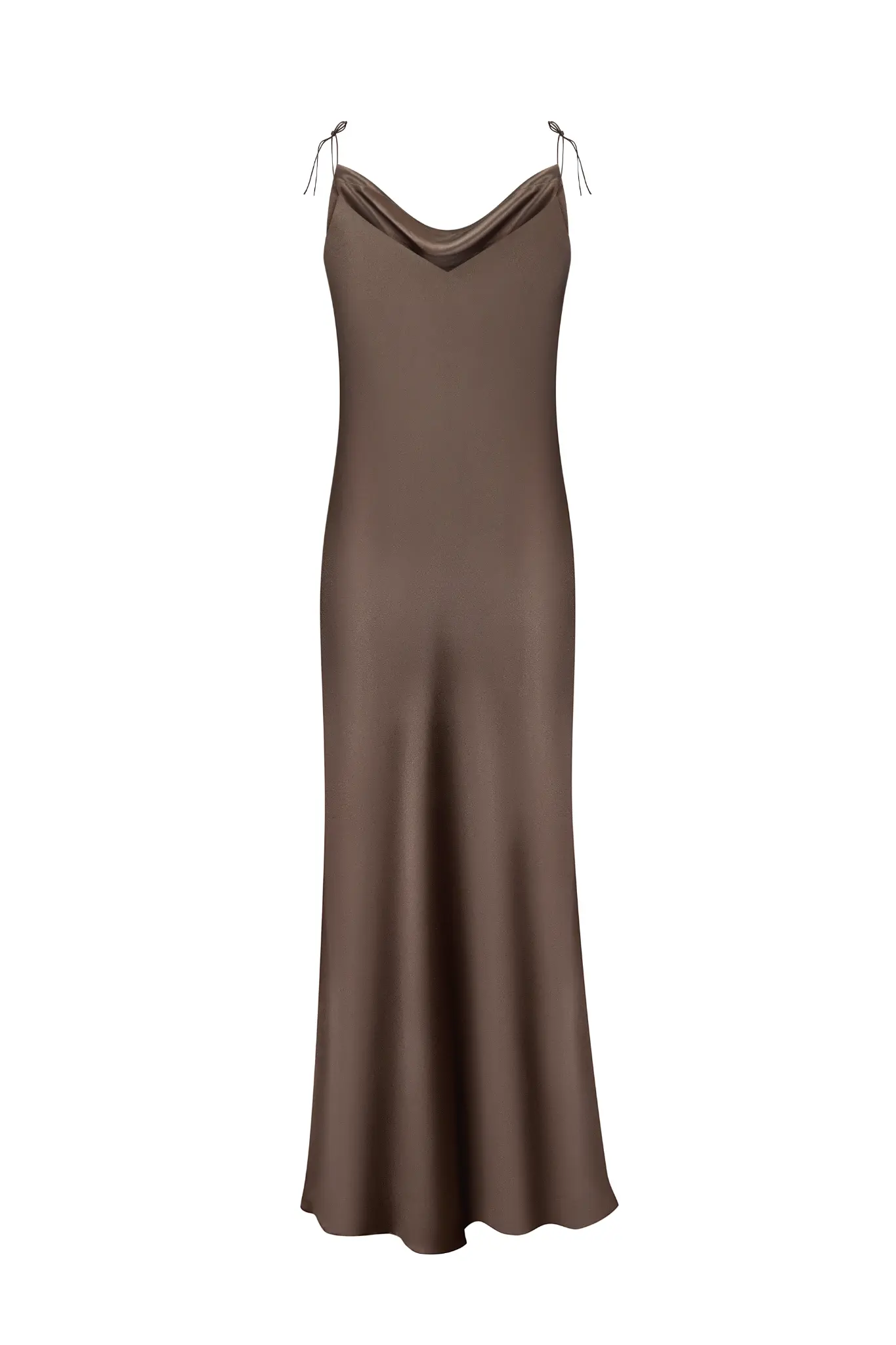 Cacao Silk Slip Dress