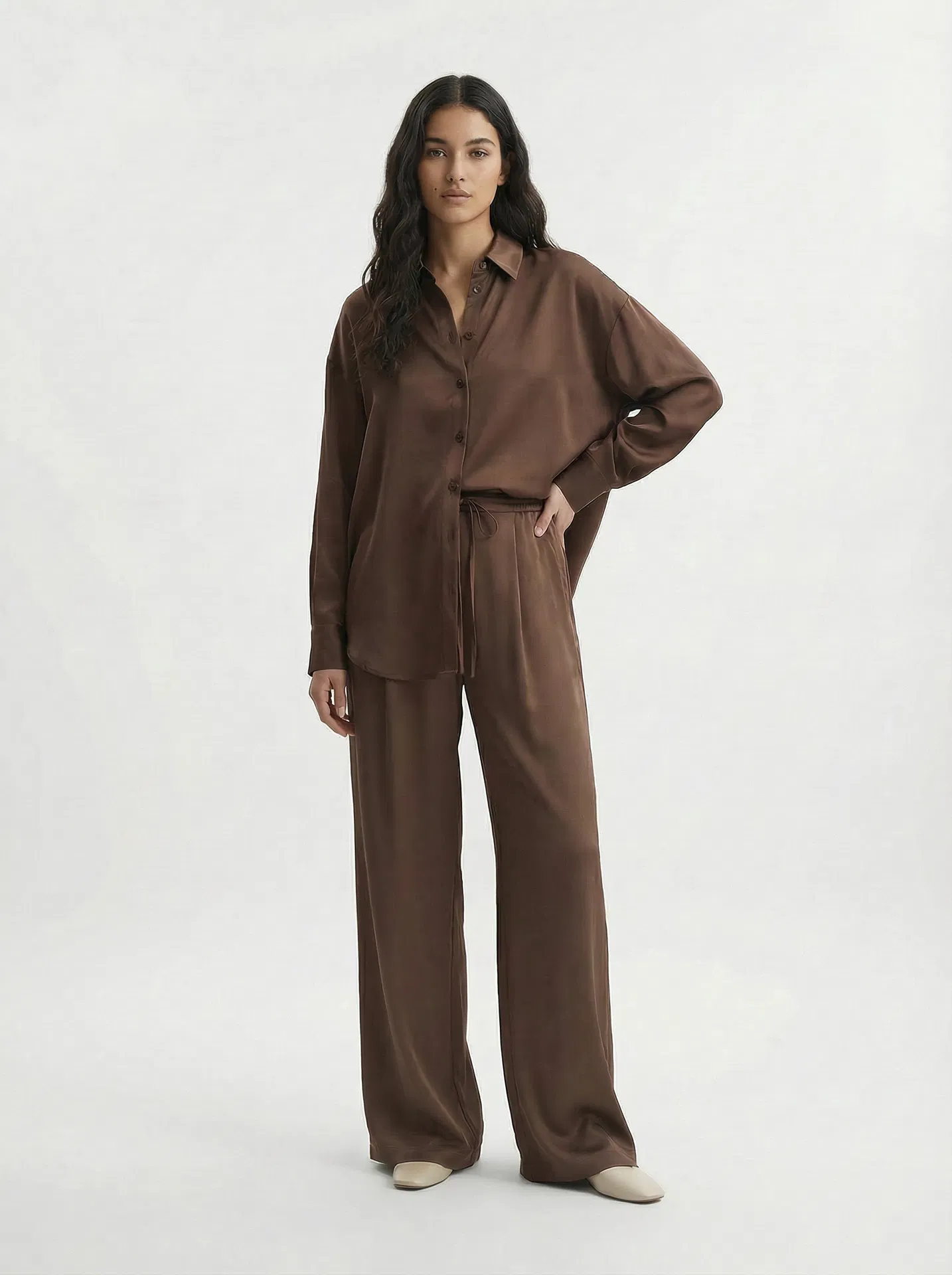 Cacao Silk Suit