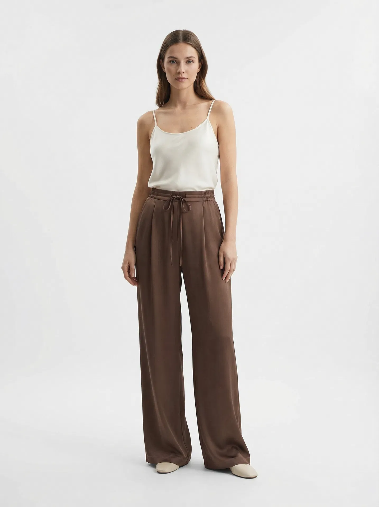 Cacao Silk Trousers