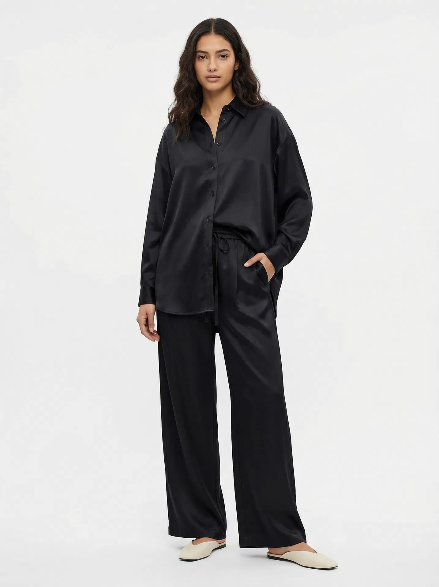 Noir Silk Suit