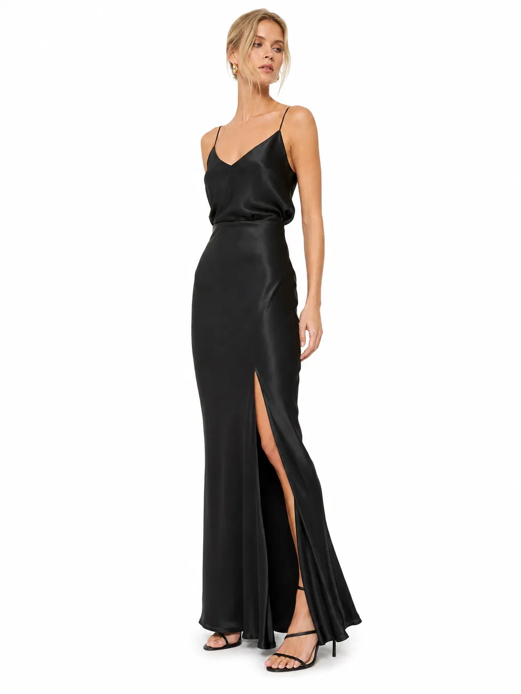 Noir Silk Skirt